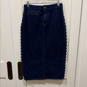 Anthropologie Dark Blue Pencil Skirt